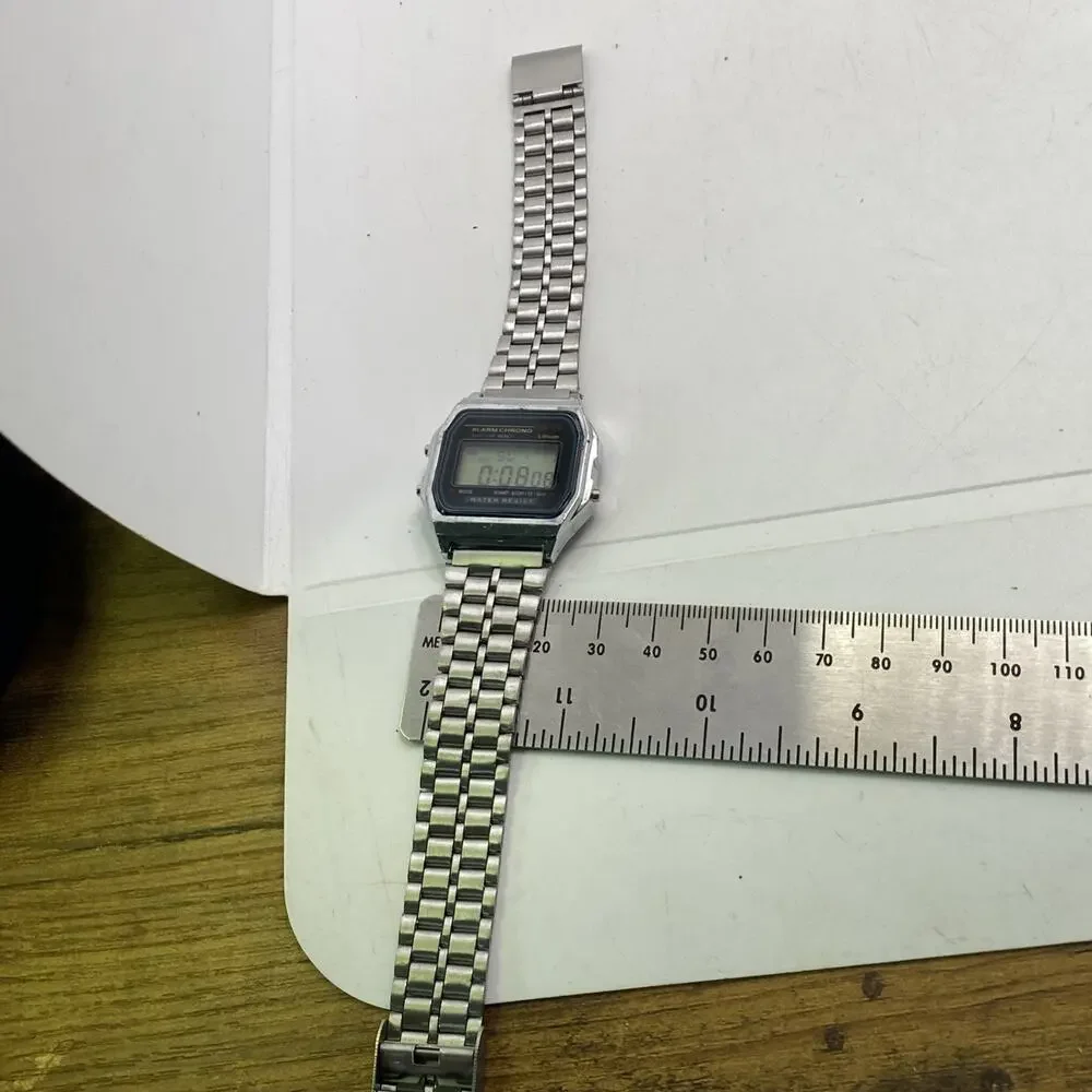 Vintage Silver Multi Function Sports Watch Unisex Watch New Battery Works